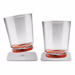 Silwy S025-0502-2, Régler, 0,25 L, Rouge, Transparent, Verre, Universel, Rectangulaire