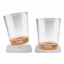 Silwy S025-0508-2, Régler, 0,25 L, Orange, Transparent, Verre, Universel, Rectangulaire