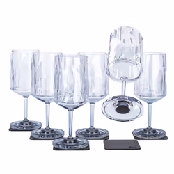 Silwy KO-WI-C-6, Verre à vin polyvalent, Verre standard, Plastique, Transparent, Allemagne, 300 ml