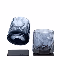 Silwy KO-WH-G-2, Verre de boissons d’été, Plastique, Gris, 2 pièce(s), 92 mm, 92 mm