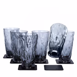 Silwy KO-LD-G-6, Verre à cocktail, 300 ml, Plastique, Gris, 6 pièce(s), 88 mm