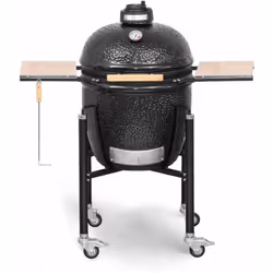 Barbecue Kamado, fumoir, four, rotissoire et plancha polyvalent Idéal pour 5-8 personnes diamètre cuisson 46cm , Nombreuses o ...