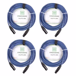 Set de 4 Pronomic Stage DMX3-5 câble DMX 3pol 5m