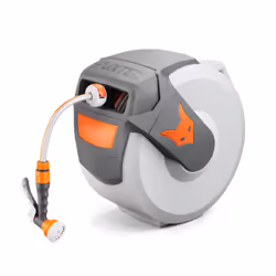 FUXTEC B-FX-WSA30 enrouleur de tuyau d'arrosoir de jardin Boîtier d'enrouleur Automatique Noir, Gris, Orange