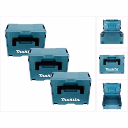 Description générale Les coffrets empilables Makita MAKPAC taille 3 sont conçus en PVC ultrarésistant, alliant légèreté et ro ...