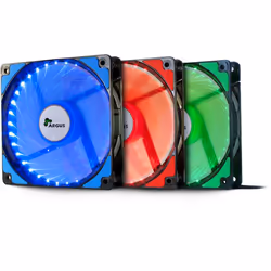 Inter-Tech L-12025 Boitier PC Ventilateur 12 cm Noir, Bleu