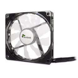Inter-Tech L-12025 Aura, Ventilateur, 12 cm, 1500 tr/min, 30 dB, 59,46 cfm, Noir