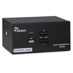 Inter-Tech AS-22HA HDMI commutateur écran, clavier et souris Noir