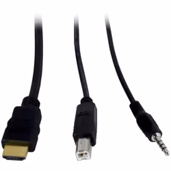 Inter-Tech AS-22HA HDMI commutateur écran, clavier et souris Noir