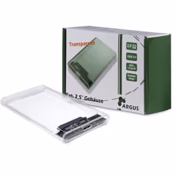 Inter-Tech GD-25000, Boîtier HDD, 2.5", SATA, Série ATA II, Série ATA III, 5 Gbit/s, Connectivité USB, Transparent
