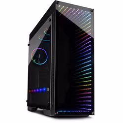Inter-Tech X-908 Infini2, Tower, PC, Noir, ATX, ITX, micro ATX, Mini-ITX, Bleu, Vert, Rouge, Ventilateur