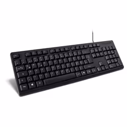 Inter-Tech K-118, Taille réelle (100 %), USB, QWERTZ, Noir