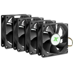 Inter-Tech 88887290 système de refroidissement d’ordinateur Boitier PC Ventilateur 8 cm Noir 4 pièce(s)