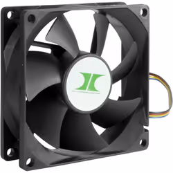Inter-Tech 88887290 système de refroidissement d’ordinateur Boitier PC Ventilateur 8 cm Noir 4 pièce(s)