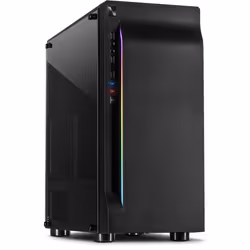 Inter-Tech A-3411 Creek, Tower, PC, Noir, ATX, ITX, micro ATX, Bleu, Vert, Rouge, Devant