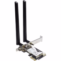 Inter-Tech DMG-35, Interne, Sans fil, PCI Express, WLAN / Bluetooth, 3000 Mbit/s, Noir, Argent