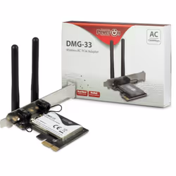 Inter-Tech DMG-33, Interne, Sans fil, PCI Express, WLAN, Wi-Fi 5 (802.11ac), 1300 Mbit/s