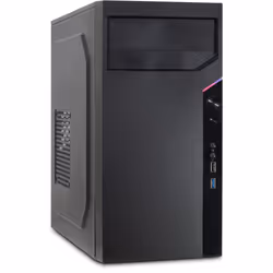 Inter-Tech IT-6505 Retro, Micro Tower, PC, Noir, micro ATX, 14 cm, 29 cm