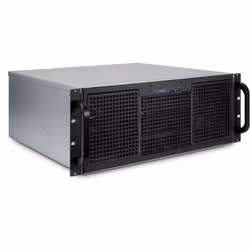 Inter-Tech 4U 40240, Support, Serveur, Noir, Gris, ATX, micro ATX, Mini-ATX, Mini-ITX, Acier, Alarme, HDD, Réseau, Énergie