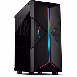 Inter-Tech IT-3306 CAVY, Tower, PC, Noir, ATX, ITX, micro ATX, Acrylique, Multicolore