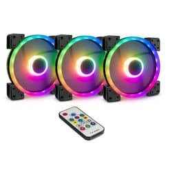 Inter-Tech Argus RGB-Fan Set RS-14 Boitier PC Ventilateur 14 cm Noir