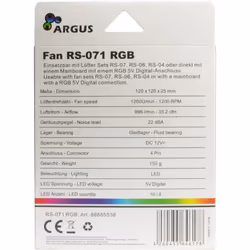 Inter-Tech RS-071 RGB Boitier PC Ventilateur 12 cm Noir, Blanc - Vue supplémentaire 4