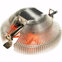 Inter-Tech 88885555 système de refroidissement d’ordinateur Processeur Refroidisseur 8 cm Aluminium, Orange