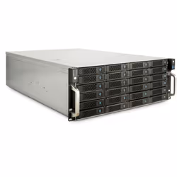 Inter-Tech 4U-4736, Boîtier HDD, 2.5/3.5", SAS, SATA, Échange à chaud, Grille de montage, Noir, Gris