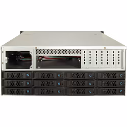 Inter-Tech 4U-4736 Boîtier HDD Noir, Gris 2.5/3.5"