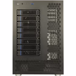 Inter-Tech NAS-8 Boîtier HDD Noir 2.5/3.5"