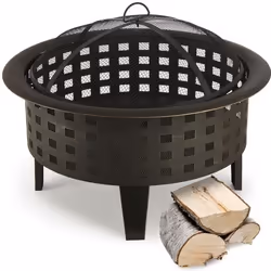 Braséro de jardin - BLUMFELDT - Boston - Acier - Ø 70 cm - Noir