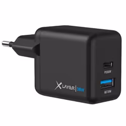 XLayer 219853 chargeur d'appareils mobiles Smartphone Noir Secteur Charge rapide Intérieure