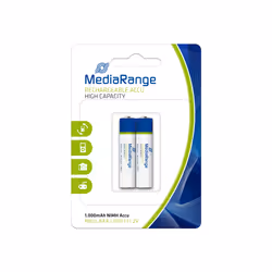 MediaRange MRBAT122, Batterie rechargeable, AAA, Hybrides nickel-métal (NiMH), 1,2 V, 2 pièce(s), 1000 mAh