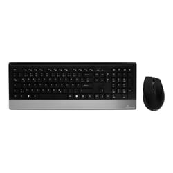 MediaRange MROS105 clavier Souris incluse RF sans fil QWERTZ Anglais Noir, Argent