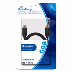 MediaRange MRCS159, 2 m, DisplayPort, DisplayPort, Mâle, Mâle, 4096 x 2160 pixels