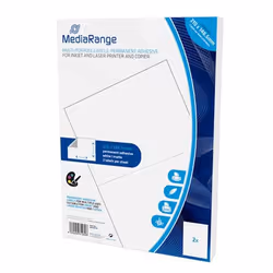 MediaRange MRINK141 étiquette auto-collante Permanent Blanc 100 pièce(s)