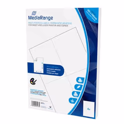 MediaRange MRINK143 étiquette auto-collante Permanent Blanc 200 pièce(s)