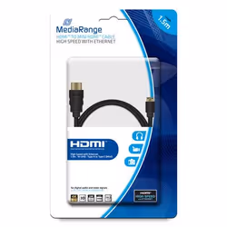 MediaRange MRCS165, 1,5 m, HDMI Type A (Standard), HDMI Type C (Mini), Compatibilité 3D, 10,2 Gbit/s, Noir