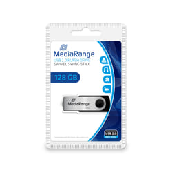 MediaRange MR913 lecteur USB flash 128 Go USB Type-A 2.0 Noir, Argent