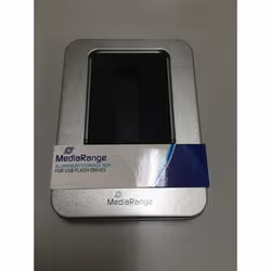 MediaRange BOX901, Boîte de rangement, Argent, Rectangulaire, Aluminium, Plastique, Monochromatique, Universel