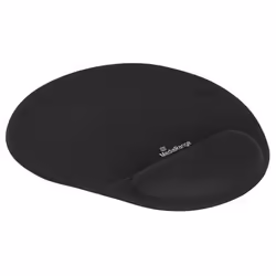 MediaRange MROS250, Noir, Monochromatique, Tissu, Repose-poignets, Base antidérapante