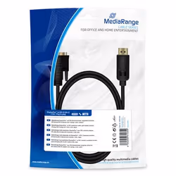 MediaRange MRCS199, 2 m, DisplayPort, DVI, Mâle, Mâle, Droit