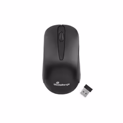 MediaRange MROS209, Droitier, Optique, RF sans fil, 1200 DPI, Noir