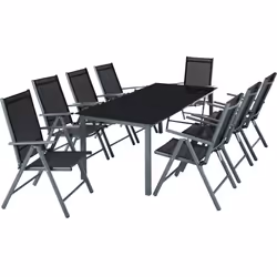 TecTake 402164, Gris, 8 siège(s), Adultes et enfants, Garçon/Fille