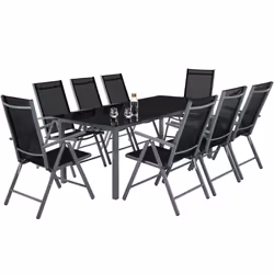 TecTake 402164 ensemble de meubles de jardin Gris