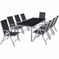 TecTake 402165, Gris, 8 siège(s), Adultes et enfants, Garçon/Fille