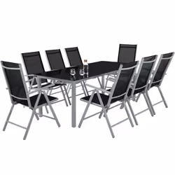 TecTake 402165 ensemble de meubles de jardin Gris