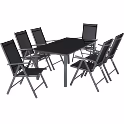 TecTake 402166, Gris, 6 siège(s), Adultes et enfants, Garçon/Fille