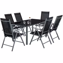 TecTake 402166 ensemble de meubles de jardin Gris