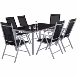 TecTake 402167 ensemble de meubles de jardin Gris